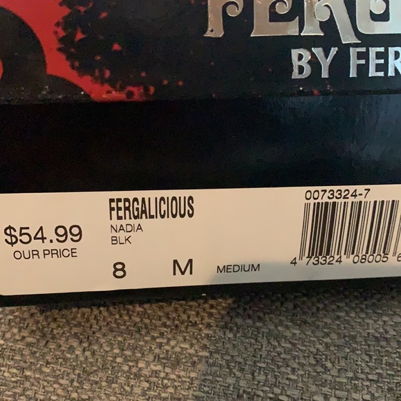 Fergaliciois black heels size 8 ankle strap , worn once - Picture 2 of 6